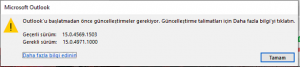 Outlooku Baslatmadan Önce Güncellestirmeleri Denetle