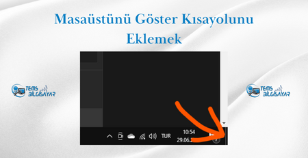 Windows 11 de Masaüstünü Göster Kısayolu Kayboldu